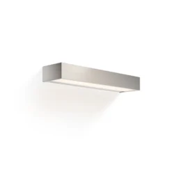 Lampe De Salle De Bain Ecor Walther Box 40 N LED Modèle Mural Nickel Brossé