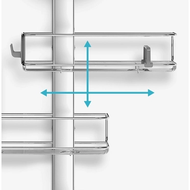 Rangement Porte Douche Simplehuman Caddy Inox 6 Rangement Porte Douche Simplehuman Caddy Inox – Image 4