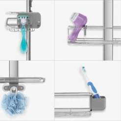 Rangement Porte Douche Simplehuman Caddy Inox 15 Rangement Porte Douche Simplehuman Caddy Inox -Salle De Bain Boutique 0838810018775 4