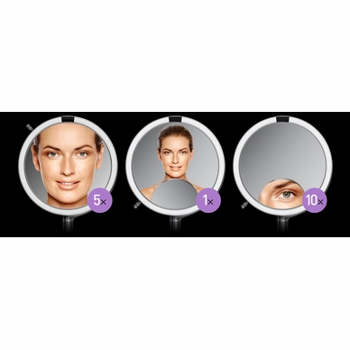 Mirroir à Capteur Simplehuman Touch Control Trio Argent 7 Mirroir à Capteur Simplehuman Touch Control Trio Argent – Image 5