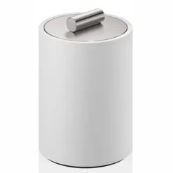 Coffret Beauté Decor Walther Stone Avec Couvercle Petit Blanc Mat Acier Inoxydable Mat