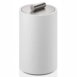 Coffret Beauté Decor Walther Stone Avec Couvercle Moyen Blanc Mat Acier Inoxydable Mat