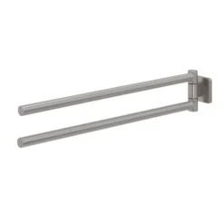 Porte Serviette Tiger Dock 2-Bras Acier Inoxydable Brossé