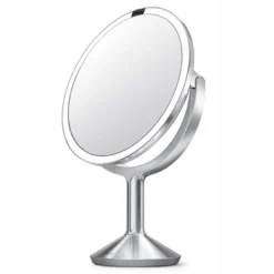 Miroir De Maquillage Simplehuman Avec Capteur Grossissement 3x 5x 10x Argent 25 Cm -Salle De Bain Boutique 2 838810023663 2