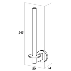 Porte-Papier Toilette Reserve Tiger Noon Noir -Salle De Bain Boutique 3 4008911320466 3