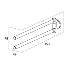 Porte Serviette Tiger Noon 2-Bras Chrome 9 Porte Serviette Tiger Noon 2-Bras Chrome -Salle De Bain Boutique 4 4008911321029 4
