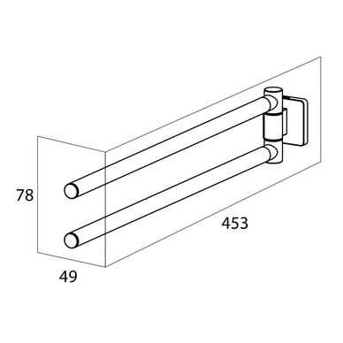 Porte Serviette Tiger Dock 2-Bras Chrome 6 Porte Serviette Tiger Dock 2-Bras Chrome – Image 4