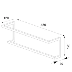 Porte Serviette Sealskin Carré Noir Taille Petite 10 Porte Serviette Sealskin Carré Noir Taille Petite -Salle De Bain Boutique 4 4008913962404 5