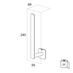 Porte-rouleau De Rechange Tiger Colar RVS 18 Porte-rouleau De Rechange Tiger Colar RVS -Salle De Bain Boutique 4008911312416 9