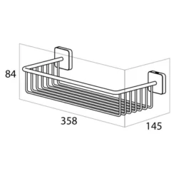 Panier De Douche Tiger Onu RVS 9 Panier De Douche Tiger Onu RVS -Salle De Bain Boutique 4008911318012 4