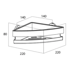 Panier De Douche Tiger Noon Angle Acier Inoxydable Brossé 12 Panier De Douche Tiger Noon Angle Acier Inoxydable Brossé -Salle De Bain Boutique 4008911320039 6