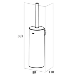 Brosse De Toilette Tiger Noon Murale Noire -Salle De Bain Boutique 4008911322446 4