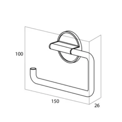 Porte-rouleau Tiger Tune Messing Or 12 Porte-rouleau Tiger Tune Messing Or -Salle De Bain Boutique 4008911326055 5