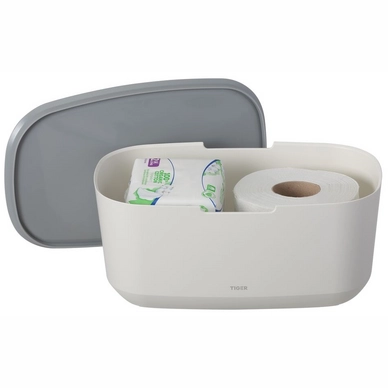 Boîte De Rangement Tiger Tess Blanc Gris Clair Avec Couvercle 4 Boîte De Rangement Tiger Tess Blanc Gris Clair Avec Couvercle – Image 2