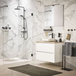 Ensemble De Douche Tiger Splash Pommeau Pluie Noir -Salle De Bain Boutique 4008911714340 24