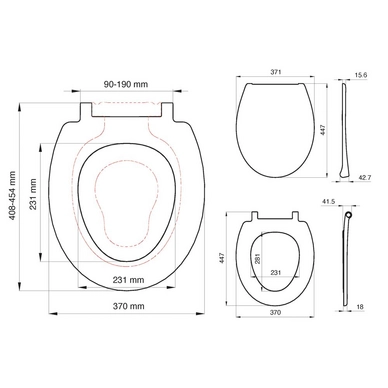 Abattant WC Avec Réducteur Tiger Tulsa Thermoplast Noir 12 Abattant WC Avec Réducteur Tiger Tulsa Thermoplast Noir – Image 10