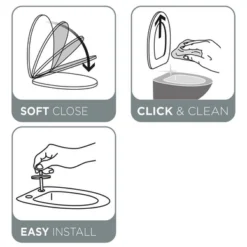 Abattant WC Avec Frein De Chute Tiger Burton Blanc -Salle De Bain Boutique 4008912514116 8 1