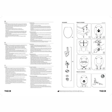 Abattant WC Avec Frein De Chute Tiger Mississippi Blanc 10 Abattant WC Avec Frein De Chute Tiger Mississippi Blanc – Image 8