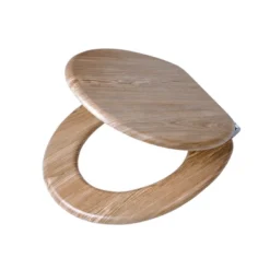 Abattant WC Avec Frein De Chute Tiger Steigerhout Bois Marron