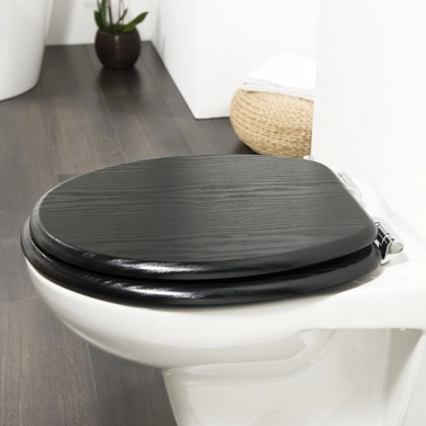 Abattant WC Avec Frein De Chute Tiger Blackwash Bois Noir 6 Abattant WC Avec Frein De Chute Tiger Blackwash Bois Noir – Image 4