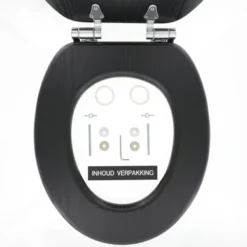 Abattant WC Avec Frein De Chute Tiger Blackwash Bois Noir 18 Abattant WC Avec Frein De Chute Tiger Blackwash Bois Noir -Salle De Bain Boutique 4008912520452 7