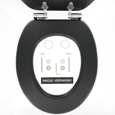 Abattant WC Avec Frein De Chute Tiger Blackwash Bois Noir 9 Abattant WC Avec Frein De Chute Tiger Blackwash Bois Noir – Image 7