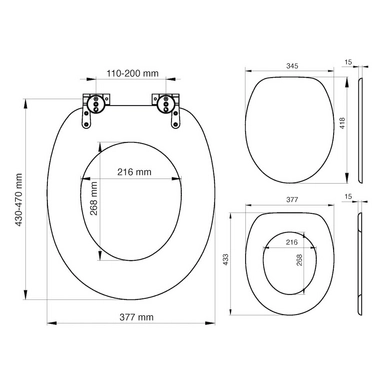 Abattant WC Avec Frein De Chute Tiger Blackwash Bois Noir 10 Abattant WC Avec Frein De Chute Tiger Blackwash Bois Noir – Image 8