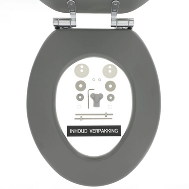 Abattant WC à Frein De Chute Tiger Baya Gris 8 Abattant WC à Frein De Chute Tiger Baya Gris – Image 6