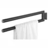 Porte-serviettes Tiger Bold Acier Noir 2 Branches 2 Porte-serviettes Tiger Bold Acier Noir 2 Branches -Salle De Bain Boutique 4008912887418 1