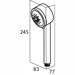 Pommeau De Douche Tiger Boston Massage RVS -Salle De Bain Boutique 4008913028414 4