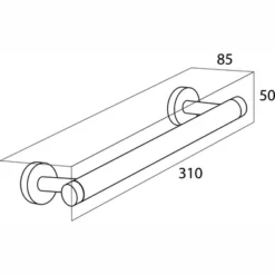 Support Mural Tiger Boston RVS 9 Support Mural Tiger Boston RVS -Salle De Bain Boutique 4008913094402 4