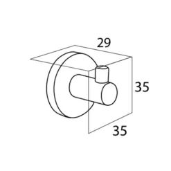 Crochet Tiger Boston Petit Acier Inoxydable Brillant -Salle De Bain Boutique 4008913095416 4