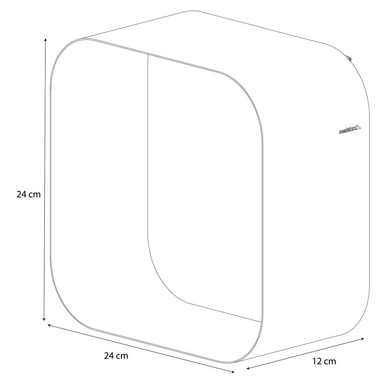 Boîte De Rangement Sealskin Brix Wandkubus Petite Noire 6 Boîte De Rangement Sealskin Brix Wandkubus Petite Noire – Image 4