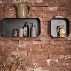 Boîte De Rangement Sealskin Brix Wandkubus Grande Noire -Salle De Bain Boutique 4008913624098 6