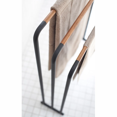 Porte-Serviette Yamazaki Plain Noir 4 Porte-Serviette Yamazaki Plain Noir – Image 2