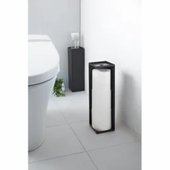 Porte-Papier WC Yamazaki Tower Noir 9 Porte-Papier WC Yamazaki Tower Noir -Salle De Bain Boutique 4903208078511 3