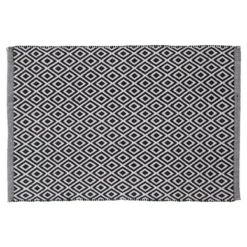 Tapis De Bain Sealskin Trellis Coton Noir