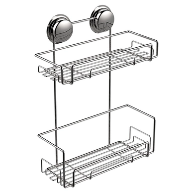 Rangement De Douche Elementals 2 Niveaux Suction Chrome 3 Rangement De Douche Elementals 2 Niveaux Suction Chrome