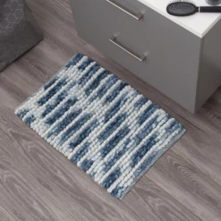 Tapis De Bain Sealskin Vintage Polyester Bleu 50x80 Cm -Salle De Bain Boutique 8719401650401 4