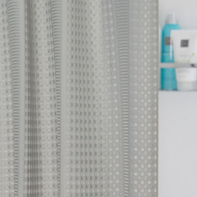 Rideau De Douche Sealskin Relative Polyester Gris 180x200 Cm 5 Rideau De Douche Sealskin Relative Polyester Gris 180x200 Cm – Image 3