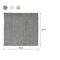Tapis De WC Sealskin Reverse Grey - 60 X 60 Cm 11 Tapis De WC Sealskin Reverse Grey - 60 X 60 Cm -Salle De Bain Boutique 8720553002871 5
