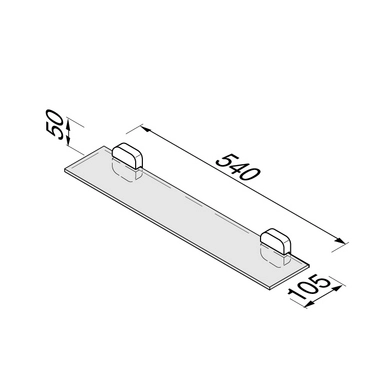 Tablette Geesa Thessa Chrome 55 Cm 4 Tablette Geesa Thessa Chrome 55 Cm – Image 2