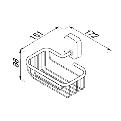 Panier De Douche Geesa Thessa Chrome 4 Panier De Douche Geesa Thessa Chrome – Image 2
