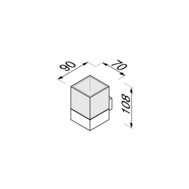 Porte Gobelet Geesa Modern Art Chrome 4 Porte Gobelet Geesa Modern Art Chrome – Image 2