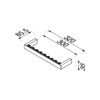 Barre D'appui Geesa Modern Art Chrome 30 Cm 4 Barre D'appui Geesa Modern Art Chrome 30 Cm – Image 2