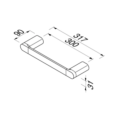 Barre D'appui Geesa Wynk Chrome 30 Cm 4 Barre D'appui Geesa Wynk Chrome 30 Cm – Image 2