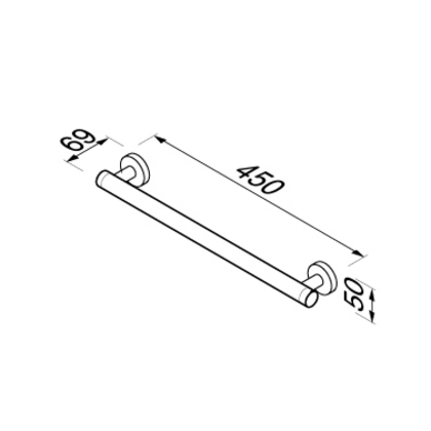 Barre D'appui Geesa Comfort & Safety Chrome 45 CM 3 Barre D'appui Geesa Comfort & Safety Chrome 45 CM – Image 2