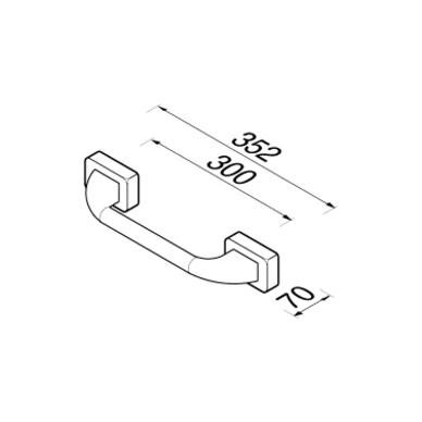 Barre D'appui Geesa Bloq Chrome 30 Cm 4 Barre D'appui Geesa Bloq Chrome 30 Cm – Image 2