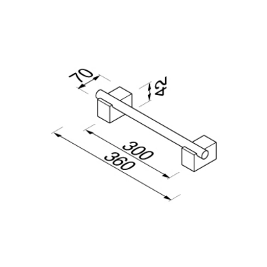 Barre D'appui Geesa Nexx Chrome 30 Cm 4 Barre D'appui Geesa Nexx Chrome 30 Cm – Image 2