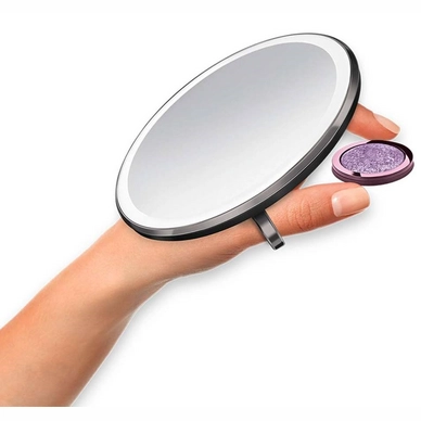 Mirroir à Capteur Simplehuman 3X Elargissant Noir 7 Mirroir à Capteur Simplehuman 3X Elargissant Noir – Image 5